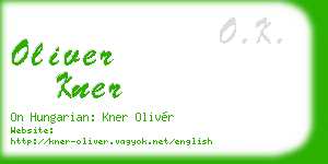 oliver kner business card