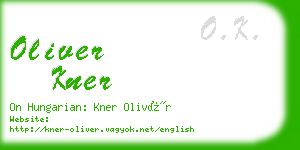 oliver kner business card